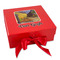 Cafe Terrace at Night (Van Gogh 1888) Gift Boxes with Magnetic Lid - Red - Front