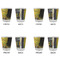 Cafe Terrace at Night (Van Gogh 1888) Glass Shot Glass - Standard - Set of 4 - Front & Back