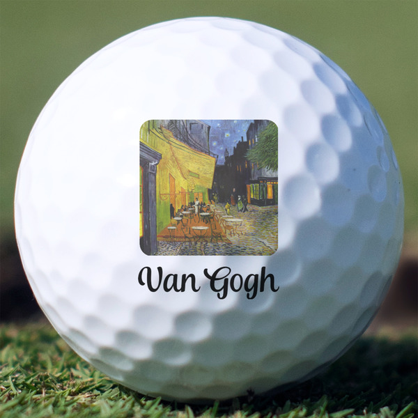 Custom Cafe Terrace at Night (Van Gogh 1888) Golf Balls - Titleist Pro V1 - Set of 3