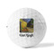 Cafe Terrace at Night (Van Gogh 1888) Golf Balls - Titleist - Set of 3 - FRONT