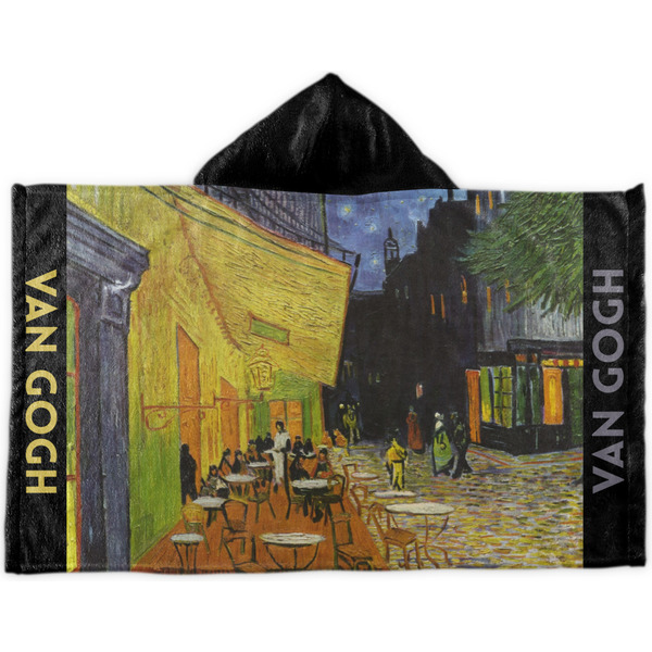 Custom Cafe Terrace at Night (Van Gogh 1888) Kids Hooded Towel