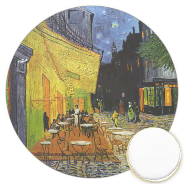 Custom Cafe Terrace at Night (Van Gogh 1888) Printed Cookie Topper - 3.25"