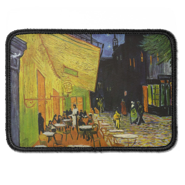 Custom Cafe Terrace at Night (Van Gogh 1888) Iron On Rectangle Patch