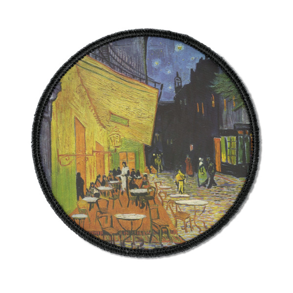 Custom Cafe Terrace at Night (Van Gogh 1888) Iron On Round Patch