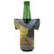 Cafe Terrace at Night (Van Gogh 1888) Jersey Bottle Cooler - Set of 4 - FRONT (on bottle)