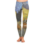 Cafe Terrace at Night (Van Gogh 1888) Ladies Leggings - 2X-Large