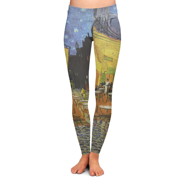 Custom Cafe Terrace at Night (Van Gogh 1888) Ladies Leggings - 2X-Large