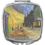 Cafe Terrace at Night (Van Gogh 1888) Compact Makeup Mirror