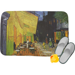 Cafe Terrace at Night (Van Gogh 1888) Memory Foam Bath Mat