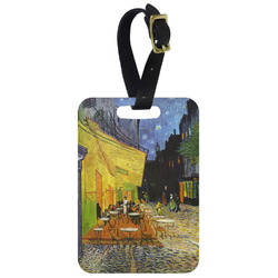 Cafe Terrace at Night (Van Gogh 1888) Metal Luggage Tag