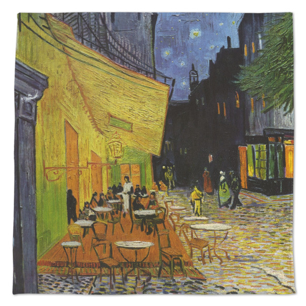 Custom Cafe Terrace at Night (Van Gogh 1888) Microfiber Dish Towel