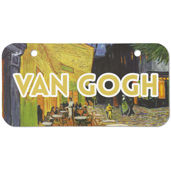 Custom Cafe Terrace at Night (Van Gogh 1888) Mini/Bicycle License Plate (2 Holes)