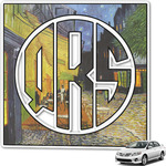 Cafe Terrace at Night (Van Gogh 1888) Monogram Car Decal