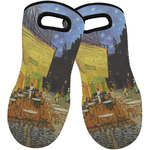 Cafe Terrace at Night (Van Gogh 1888) Neoprene Oven Mitts - Set of 2