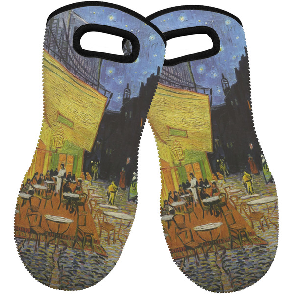 Custom Cafe Terrace at Night (Van Gogh 1888) Neoprene Oven Mitts - Set of 2