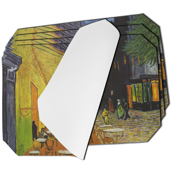 Custom Cafe Terrace at Night (Van Gogh 1888) Dining Table Mat - Octagon - Set of 4 (Single-Sided)