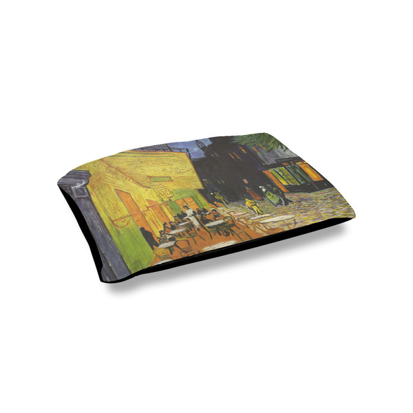 Custom Cafe Terrace at Night (Van Gogh 1888) Outdoor Dog Bed - Small