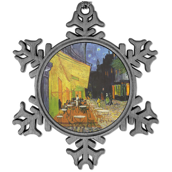 Custom Cafe Terrace at Night (Van Gogh 1888) Vintage Snowflake Ornament