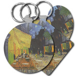 Cafe Terrace at Night (Van Gogh 1888) Plastic Keychain