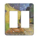 Cafe Terrace at Night (Van Gogh 1888) Rocker Style Light Switch Cover - Two Switch