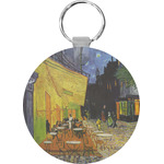 Cafe Terrace at Night (Van Gogh 1888) Round Plastic Keychain