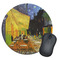 Cafe Terrace at Night (Van Gogh 1888) Round Mouse Pad - LIFESTYLE 1