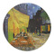 Cafe Terrace at Night (Van Gogh 1888) Round Paper Coaster - Approval