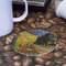 Cafe Terrace at Night (Van Gogh 1888) Round Paper Coaster - Front