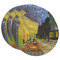 Cafe Terrace at Night (Van Gogh 1888) Round Paper Coaster - Main