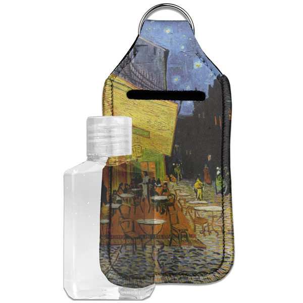 Custom Cafe Terrace at Night (Van Gogh 1888) Hand Sanitizer & Keychain Holder - Large