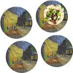 Cafe Terrace at Night (Van Gogh 1888) Set of 4 Glass Lunch / Dinner Plate 10"