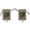 Cafe Terrace at Night (Van Gogh 1888) Small Burlap Gift Bag - Front and Back