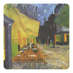 Cafe Terrace at Night (Van Gogh 1888) Square Decal - Small