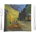 Cafe Terrace at Night (Van Gogh 1888) Glass Square Lunch / Dinner Plate 9.5"