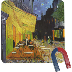 Cafe Terrace at Night (Van Gogh 1888) Square Fridge Magnet