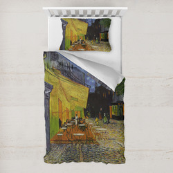 Cafe Terrace at Night (Van Gogh 1888) Toddler Bedding Set - With Pillowcase