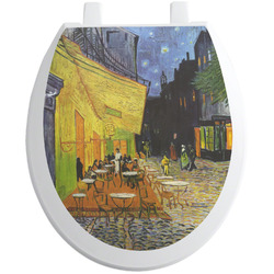 Cafe Terrace at Night (Van Gogh 1888) Toilet Seat Decal - Round