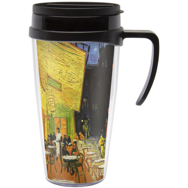 Custom Cafe Terrace at Night (Van Gogh 1888) Acrylic Travel Mug with Handle