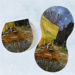 Cafe Terrace at Night (Van Gogh 1888) Burp Pads - Velour - Set of 2