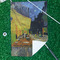 Cafe Terrace at Night (Van Gogh 1888) Waffle Weave Golf Towel - In Context