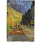 Cafe Terrace at Night (Van Gogh 1888) Waffle Weave Towel - Full Color Print - Approval Image