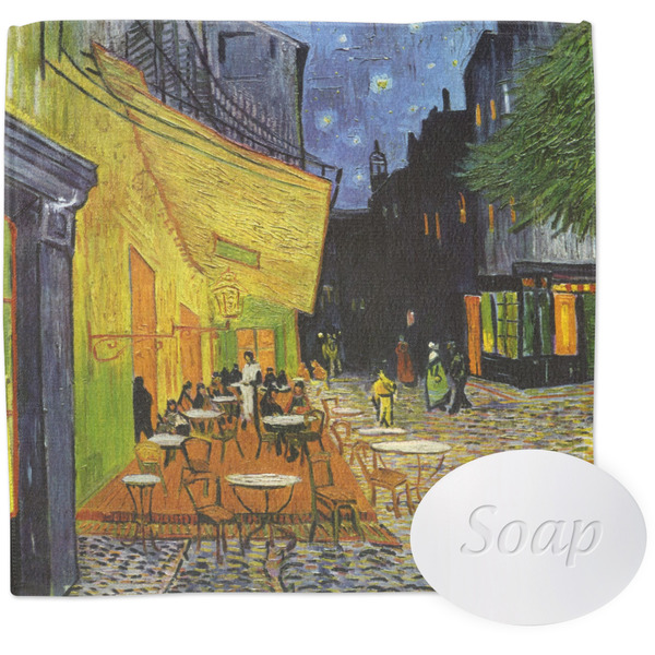 Custom Cafe Terrace at Night (Van Gogh 1888) Washcloth