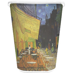 Cafe Terrace at Night (Van Gogh 1888) Waste Basket - Double Sided (White)