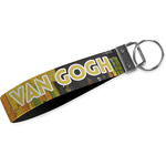 Cafe Terrace at Night (Van Gogh 1888) Webbing Keychain Fob - Large