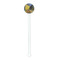 Cafe Terrace at Night (Van Gogh 1888) White Plastic 5.5" Stir Stick - Round - Single Stick