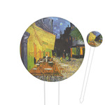 Cafe Terrace at Night (Van Gogh 1888) Round Plastic Food Picks