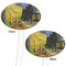 Cafe Terrace at Night (Van Gogh 1888) White Plastic 7" Stir Stick - Double Sided - Oval - Front & Back