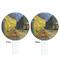 Cafe Terrace at Night (Van Gogh 1888) White Plastic 7" Stir Stick - Double Sided - Round - Front & Back