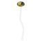 Cafe Terrace at Night (Van Gogh 1888) White Plastic 7" Stir Stick - Oval - Single Stick