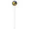 Cafe Terrace at Night (Van Gogh 1888) White Plastic 7" Stir Stick - Round - Single Stick